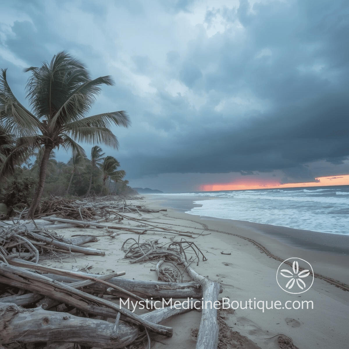 Stormy beach at dusk representing betrayal shock stage and the immediate spiritual crisis when trust shatters