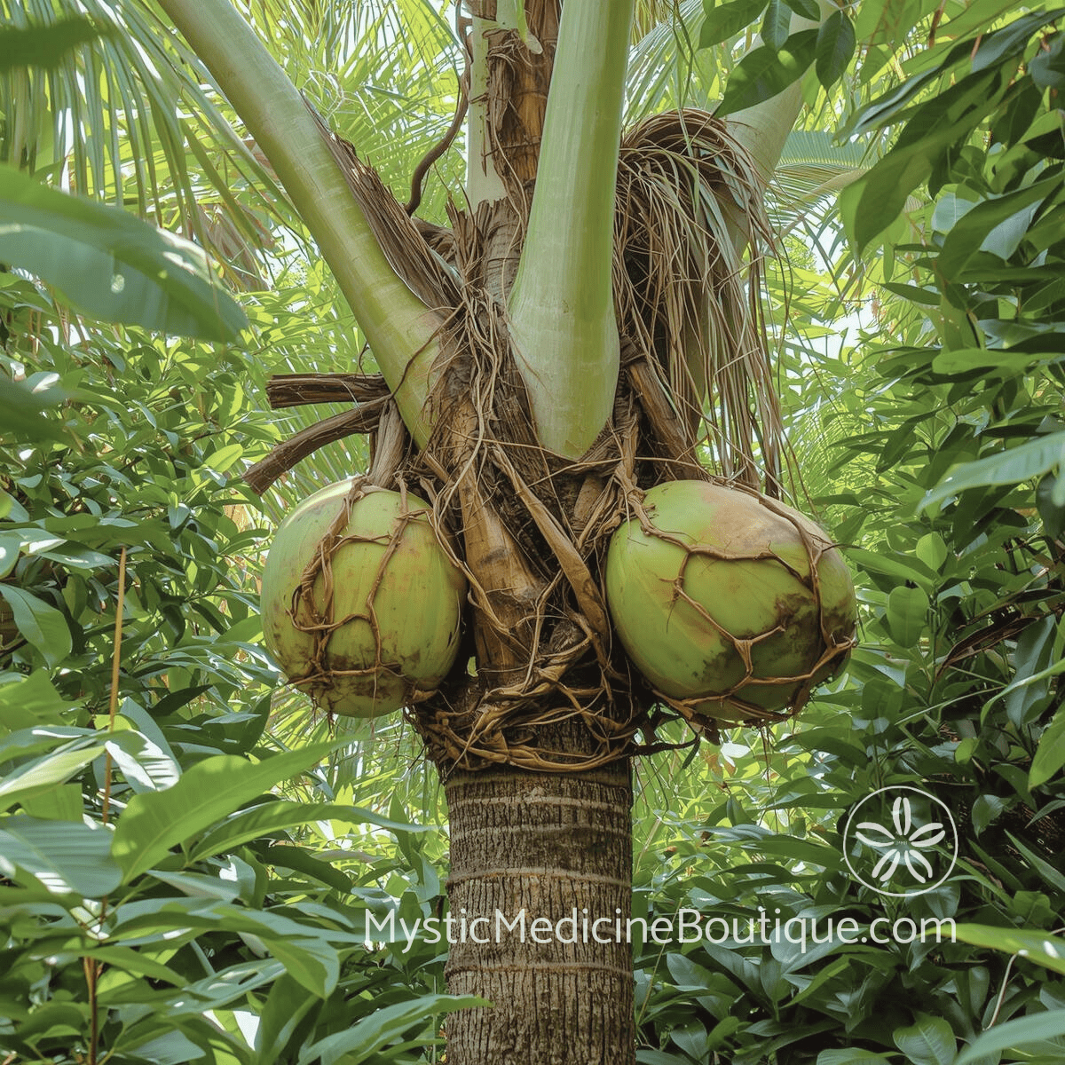 Tightly bound coconut palms — codependency and enmeshment where boundaries between self and others disappear