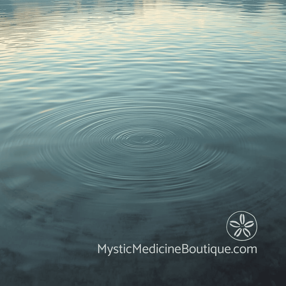 Rippling water representing energy vampire recovery and healing after years of chronic spiritual drain