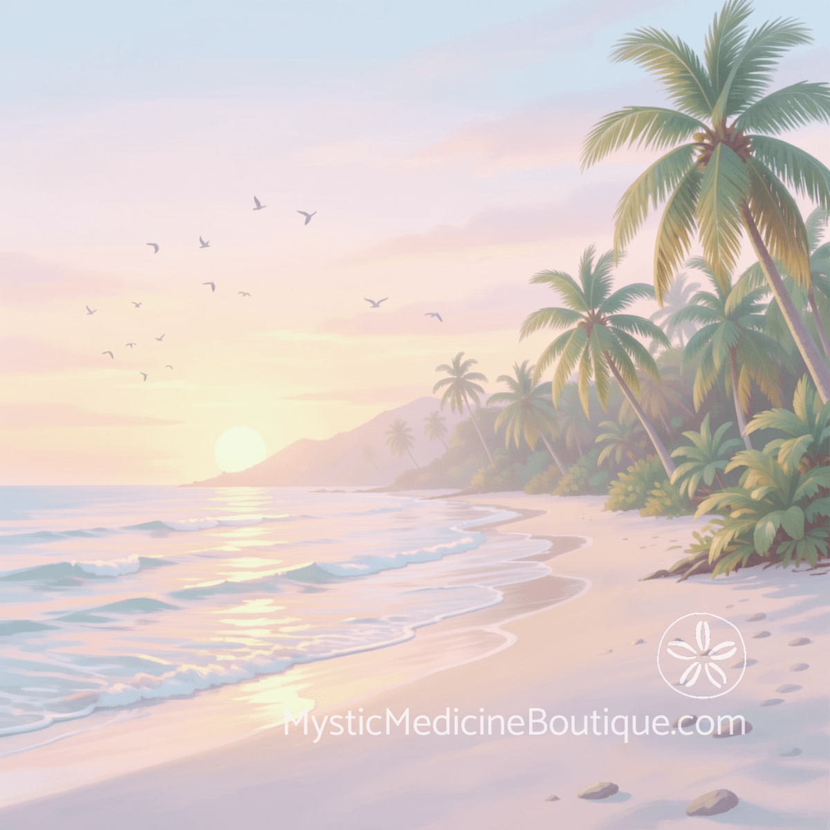 Pastel tropical shoreline representing friendship drift spiritual emergency when your people slowly disappear