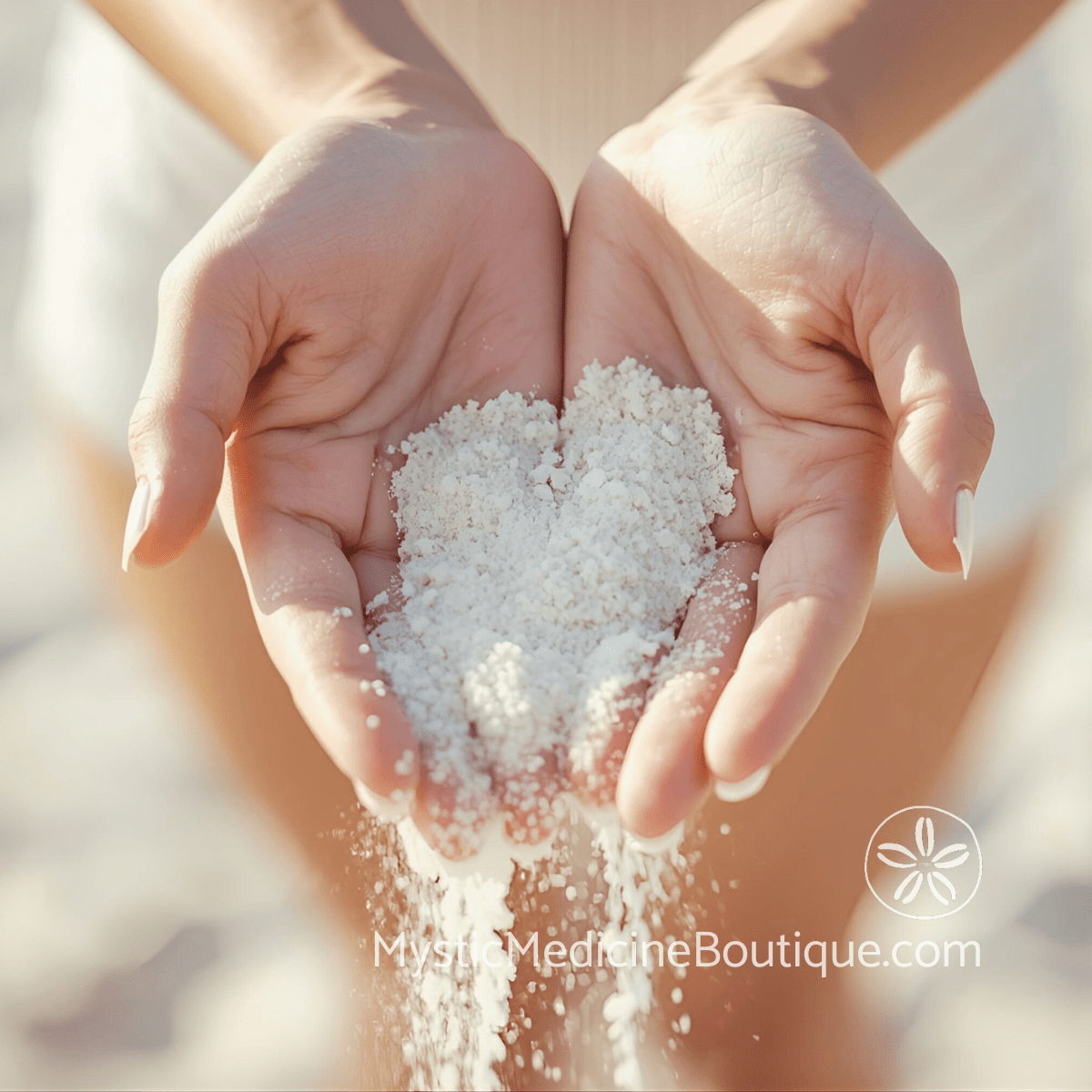 Hands cupped holding crystals representing how to navigate manifestation backfire spiritual emergency and identity collapse after getting what you wanted