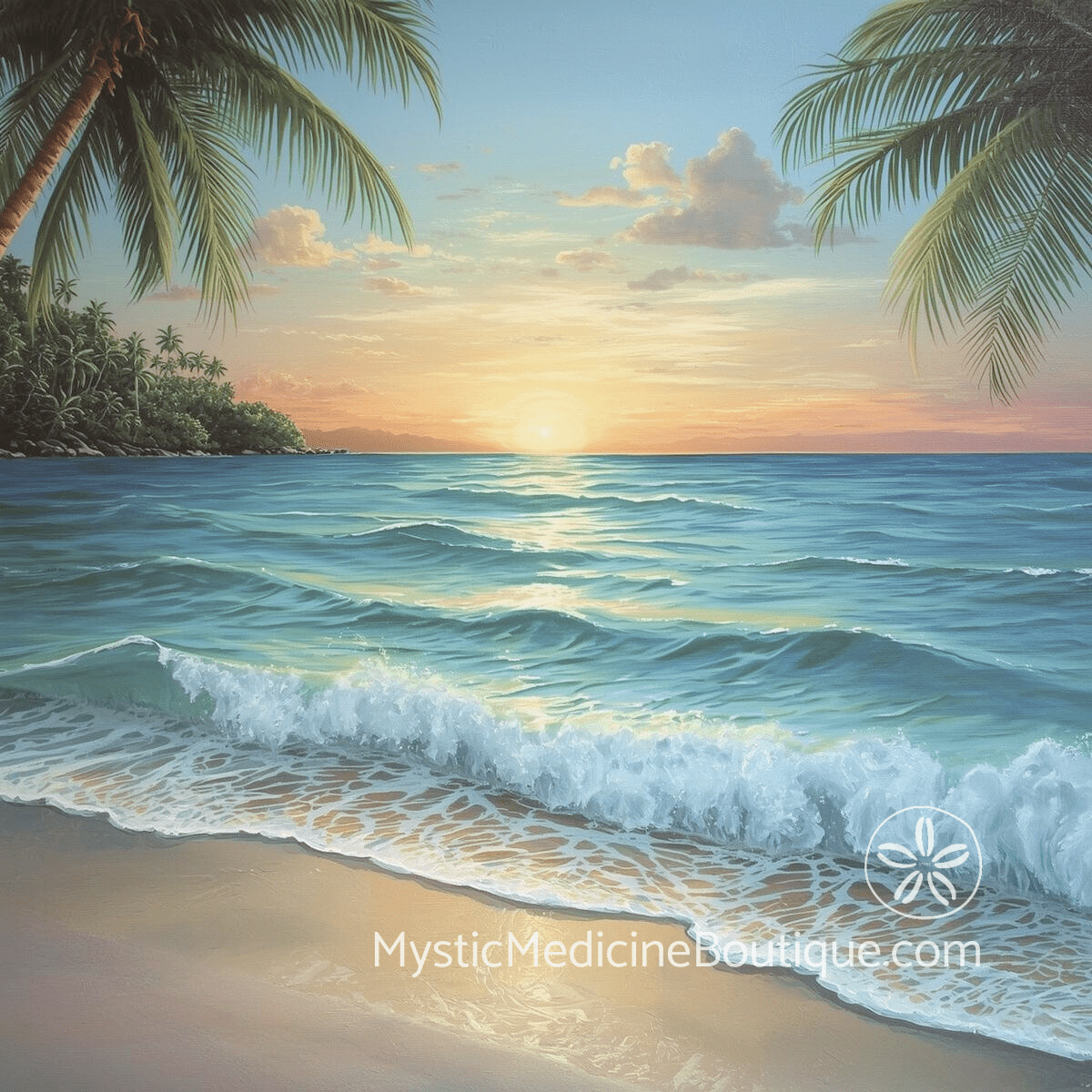 Tropical beach at sunset representing the RN and Reiki Master perspective on spiritual boundaries