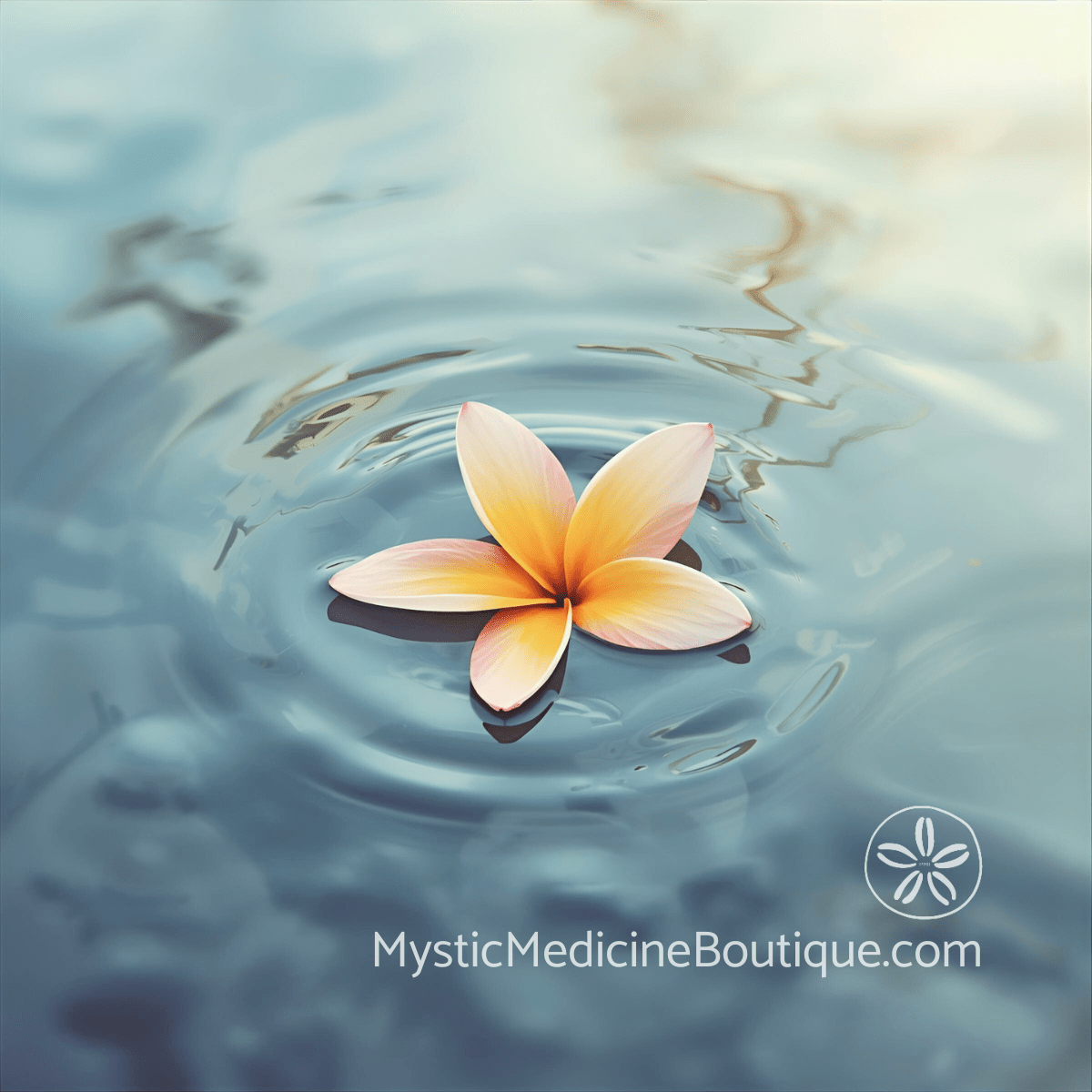 Plumeria floating on water representing cold feet becoming soul crisis before a wedding 