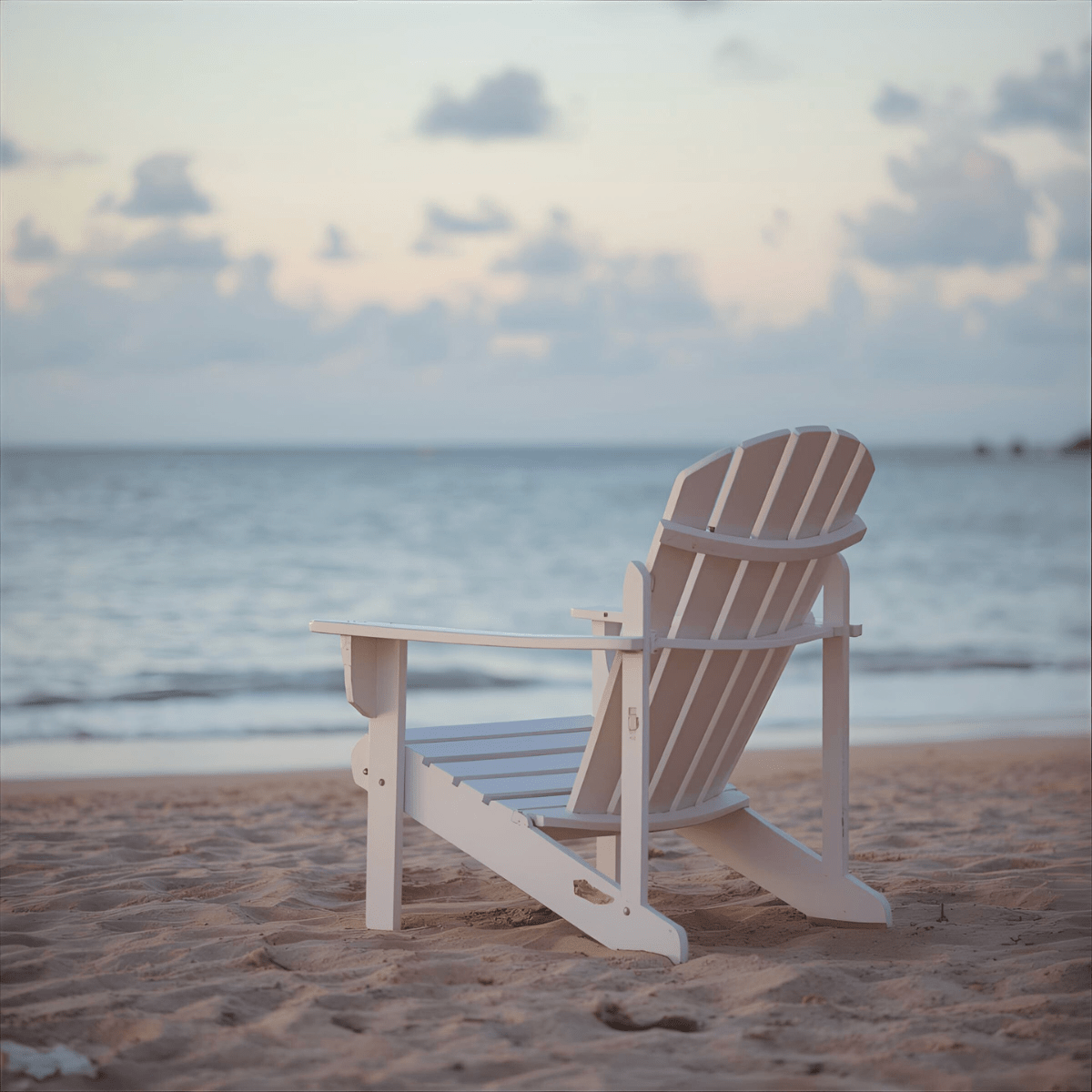 Empty beach chair at dusk representing the near-death experience coming back crisis when surviving feels worse than the NDE itself