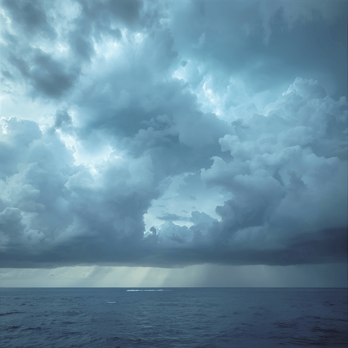 Dramatic storm clouds over open ocean — imagery for spontaneous kundalini crisis spiritual first aid guide