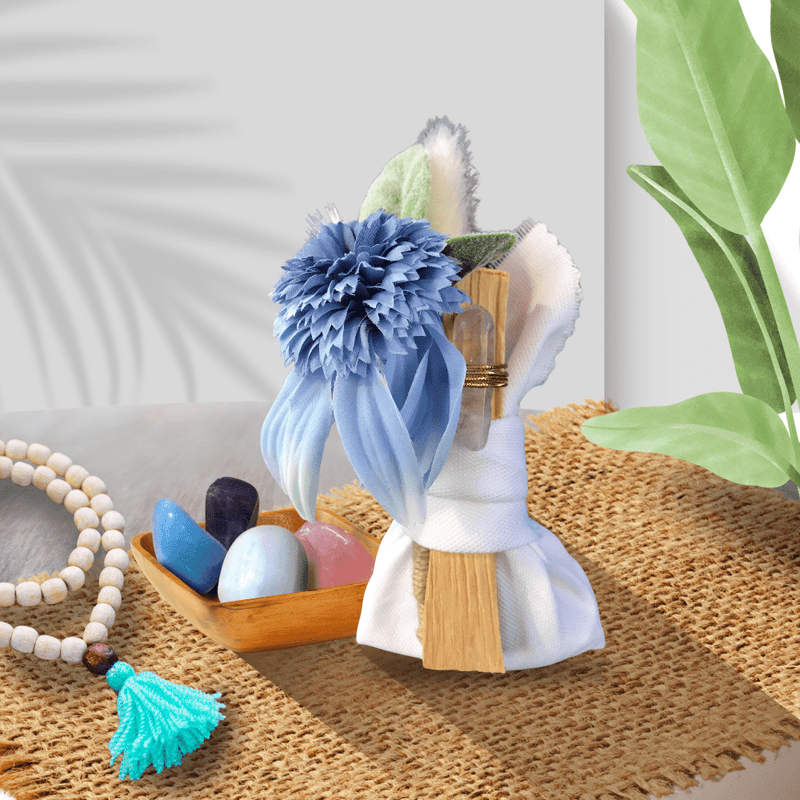 Angelic crystal healing set for divine comfort and heavenly guidance